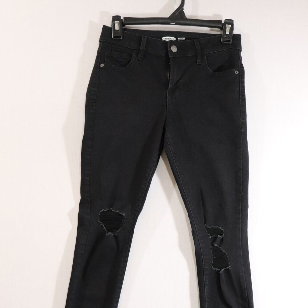 Old Navy Women'High Rise Rockstar Super Skinny Jeans  - Size 2 - Black